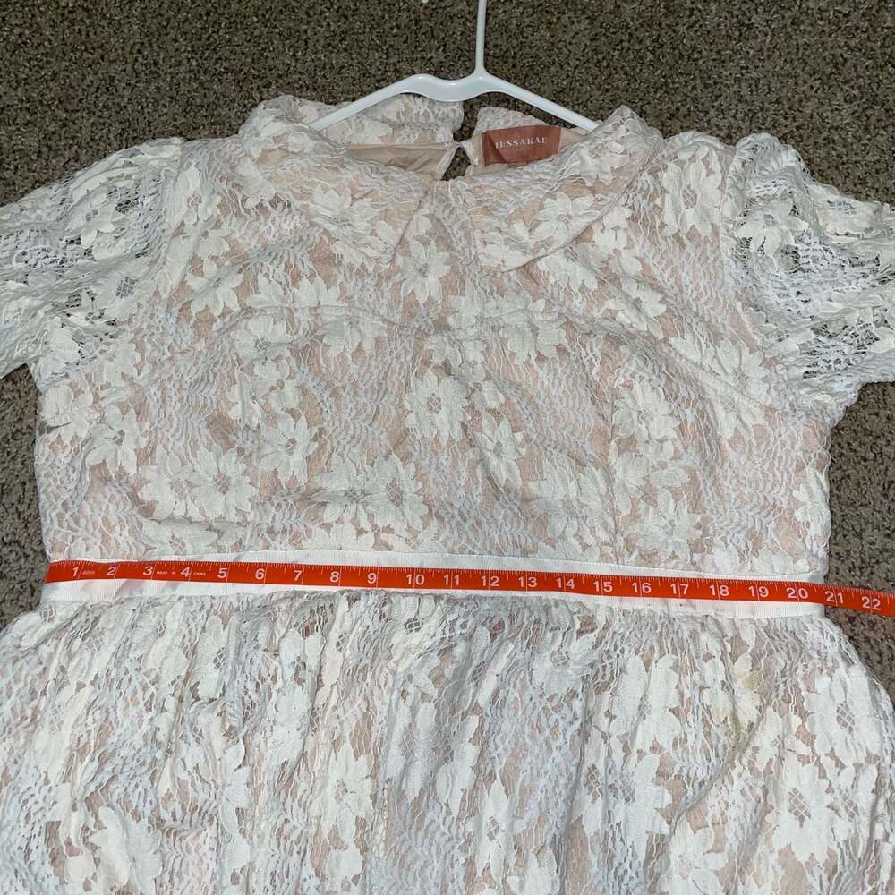 JessaKae Collection Floral Lace Peter Pan Collar Midi Dress - Picture 8 of 12